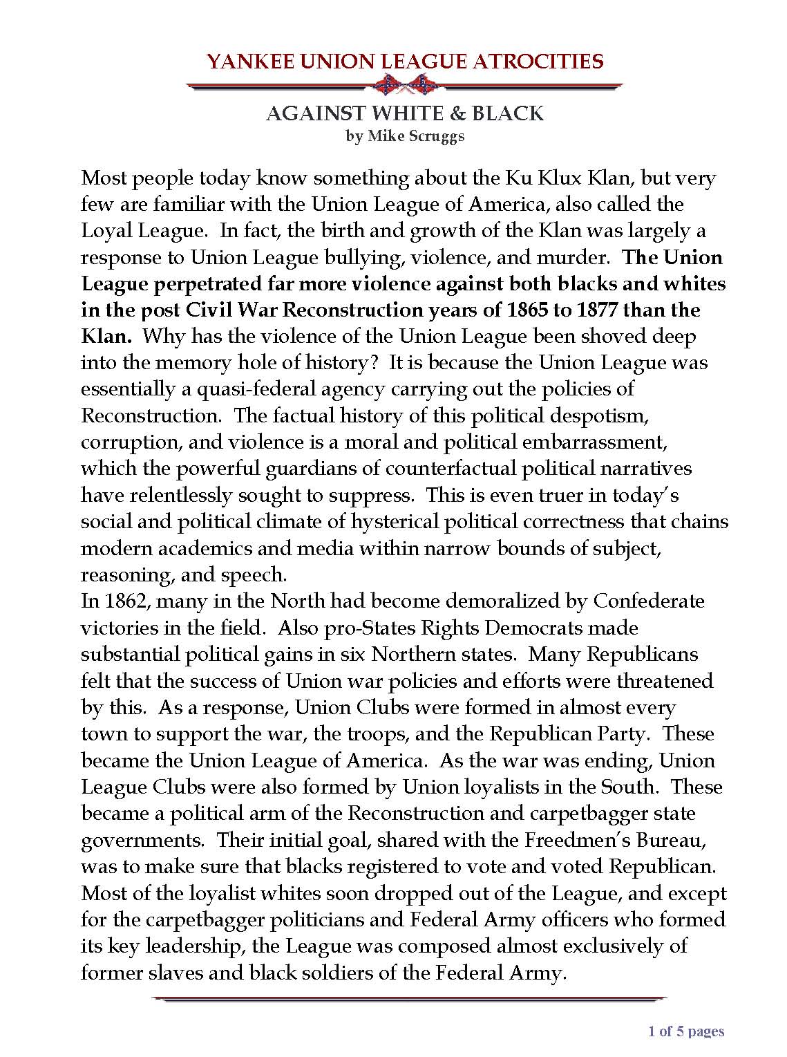 YANKEE UNION LEAGUE ATROCITIES AGAINST WHITE and BLACK_Page_1